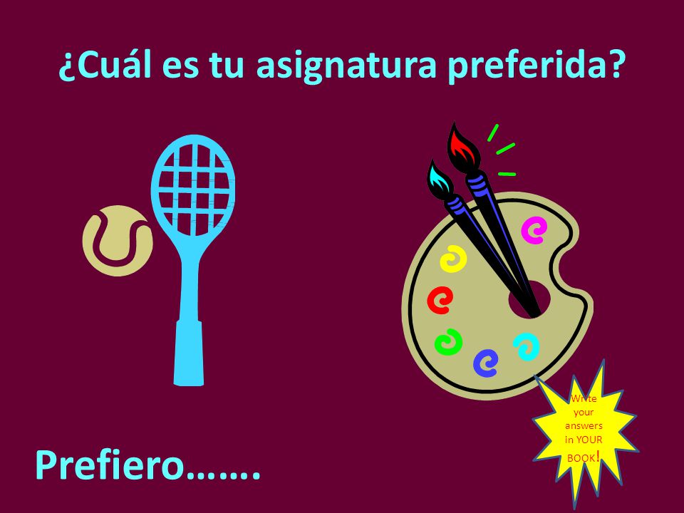 ¿Cuál es tu asignatura preferida