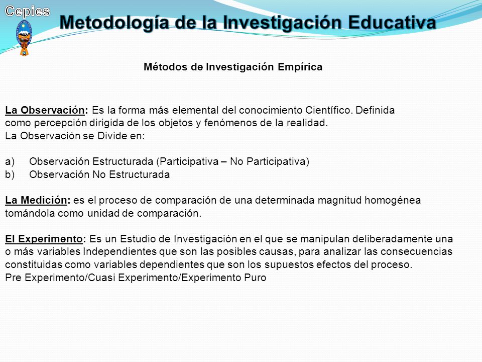 Metodología de la Investigación Educativa