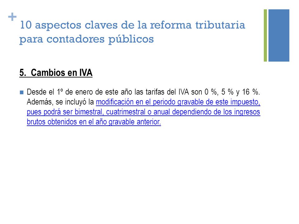 10 aspectos claves de la reforma tributaria para contadores públicos