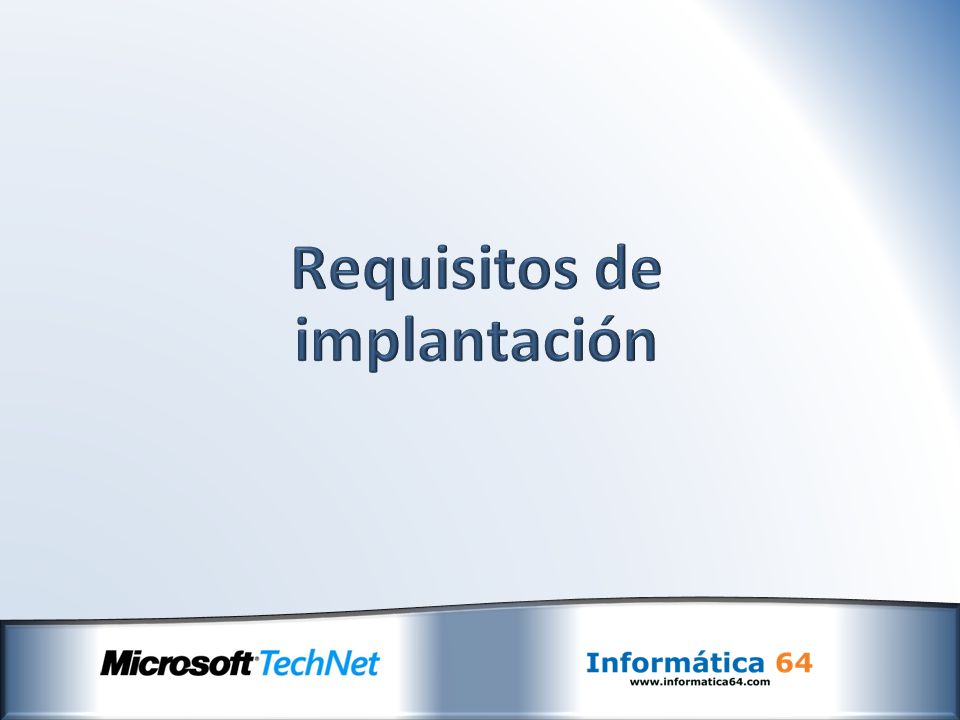 Requisitos de implantación