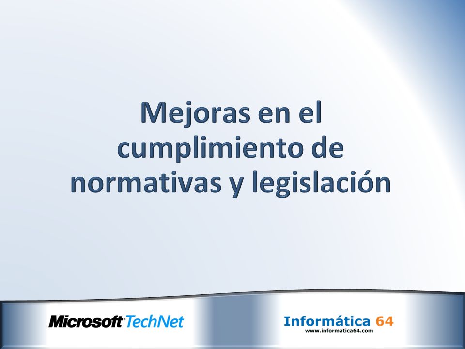 Mejoras en el cumplimiento de normativas y legislación