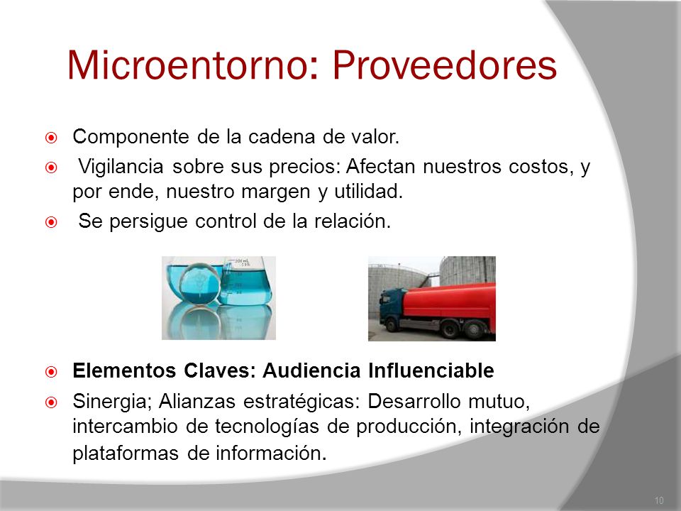 Microentorno: Proveedores