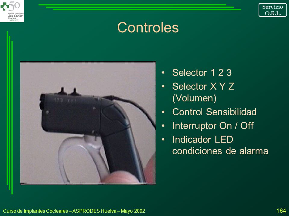 Controles Selector Selector X Y Z (Volumen) Control Sensibilidad