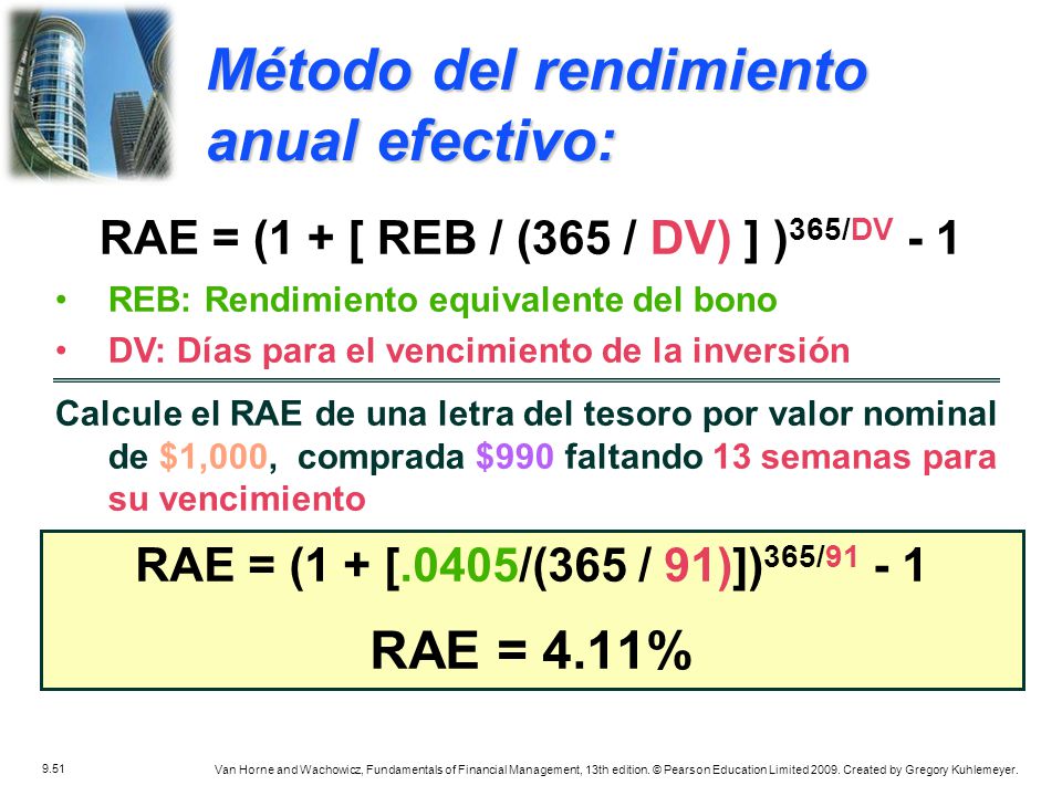 RAE = (1 + [ REB / (365 / DV) ] )365/DV - 1