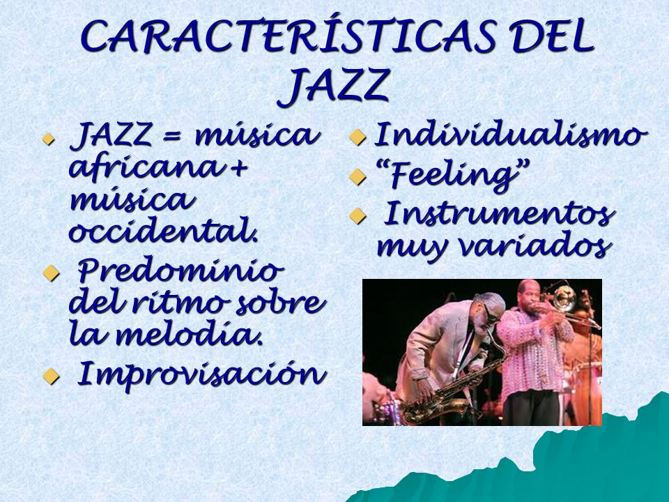 caracteristicas del jazz