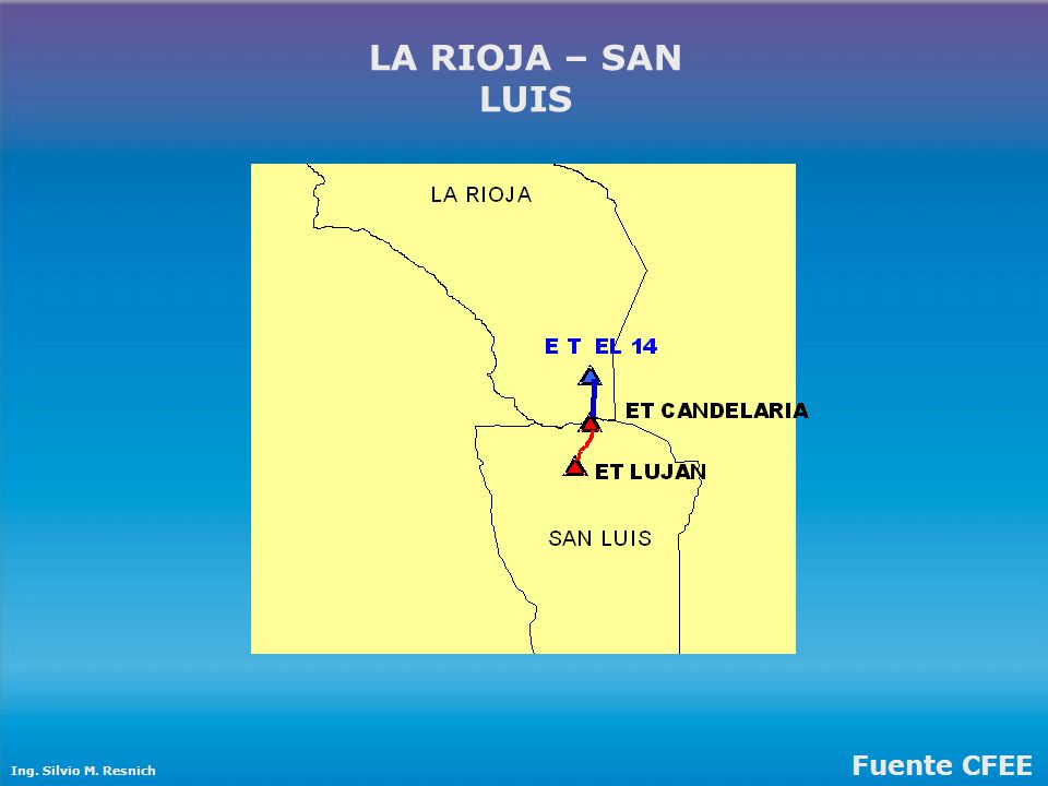 LA RIOJA – SAN LUIS Fuente CFEE Ing. Silvio M. Resnich