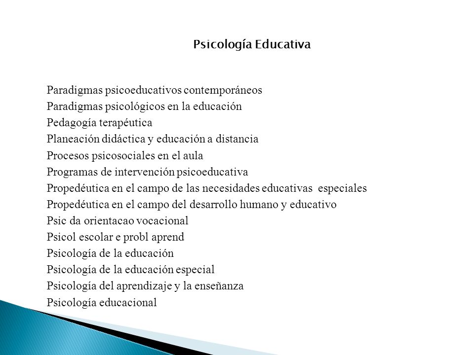 Psicología Educativa Paradigmas psicoeducativos contemporáneos. Paradigmas psicológicos en la educación.