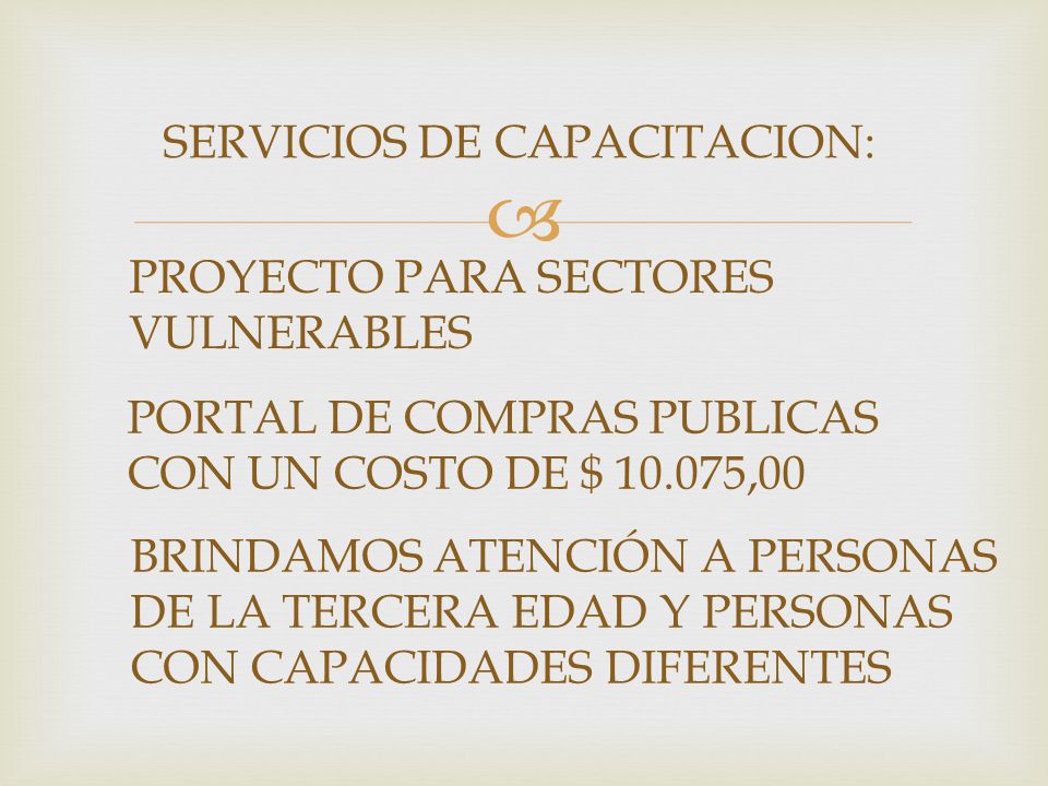 PORTAL DE COMPRAS PUBLICAS CON UN COSTO DE $ ,00