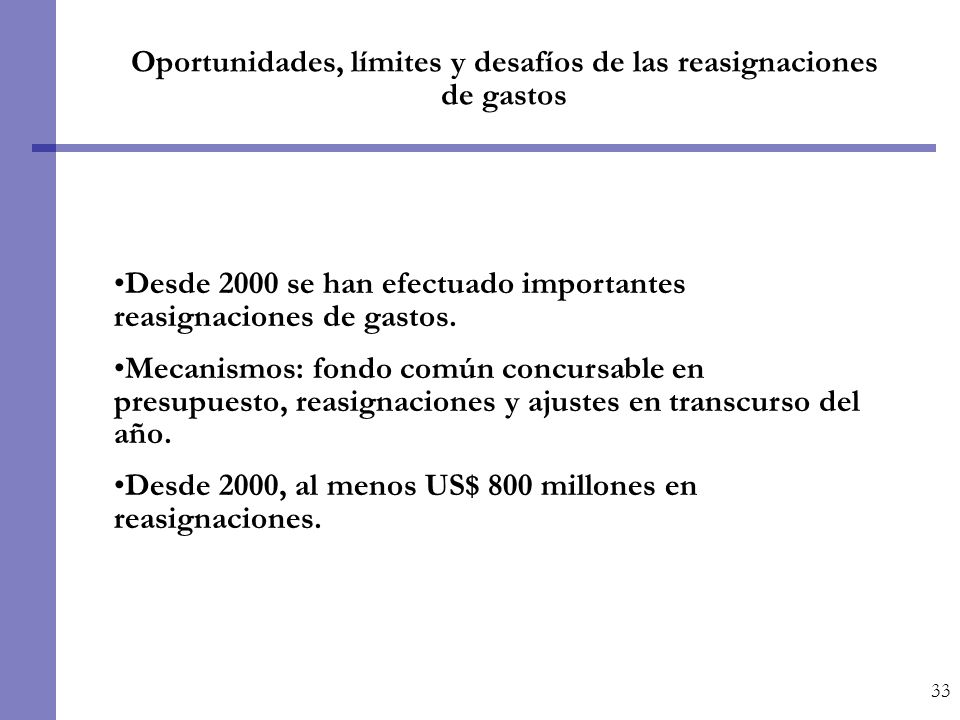Oportunidades, límites y desafíos de las reasignaciones de gastos