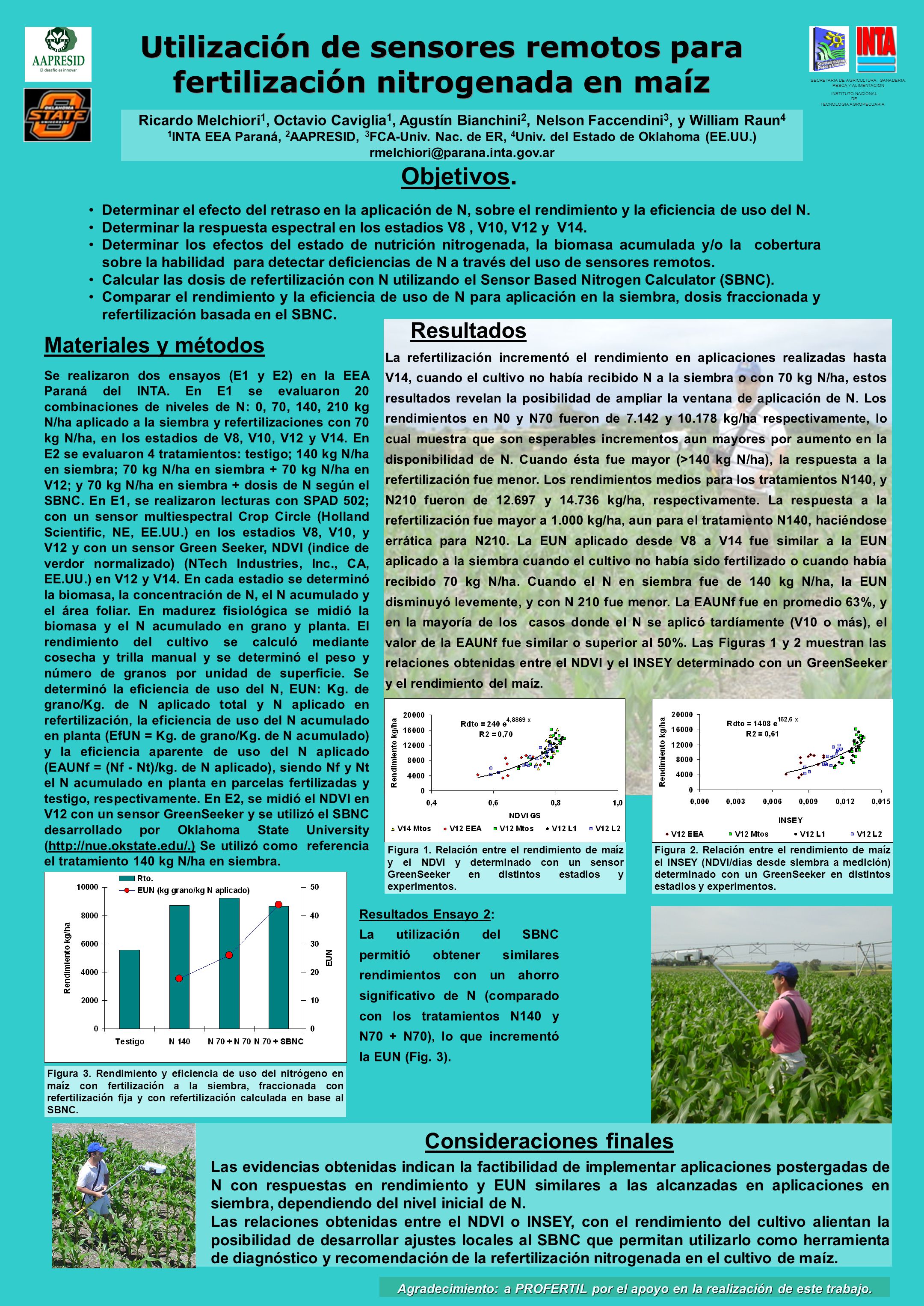 Utilización de sensores remotos para fertilización nitrogenada en maíz