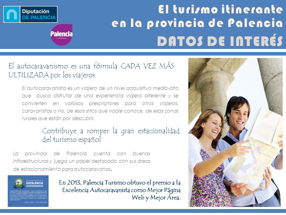 DATOS DE INTERÉS El turismo itinerante en la provincia de Palencia