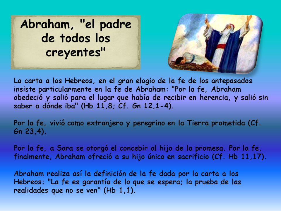 Abraham, el padre de todos los creyentes