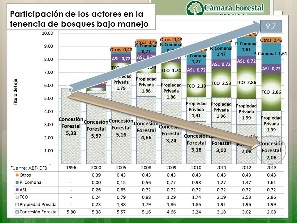 Participación de los actores en la tenencia de bosques bajo manejo