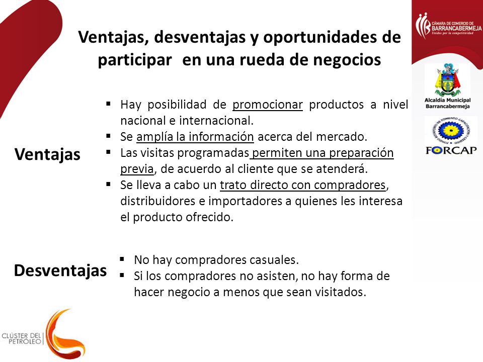 Ventajas, desventajas y oportunidades de participar en una rueda de negocios