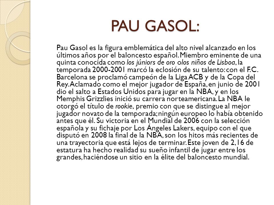 PAU GASOL: