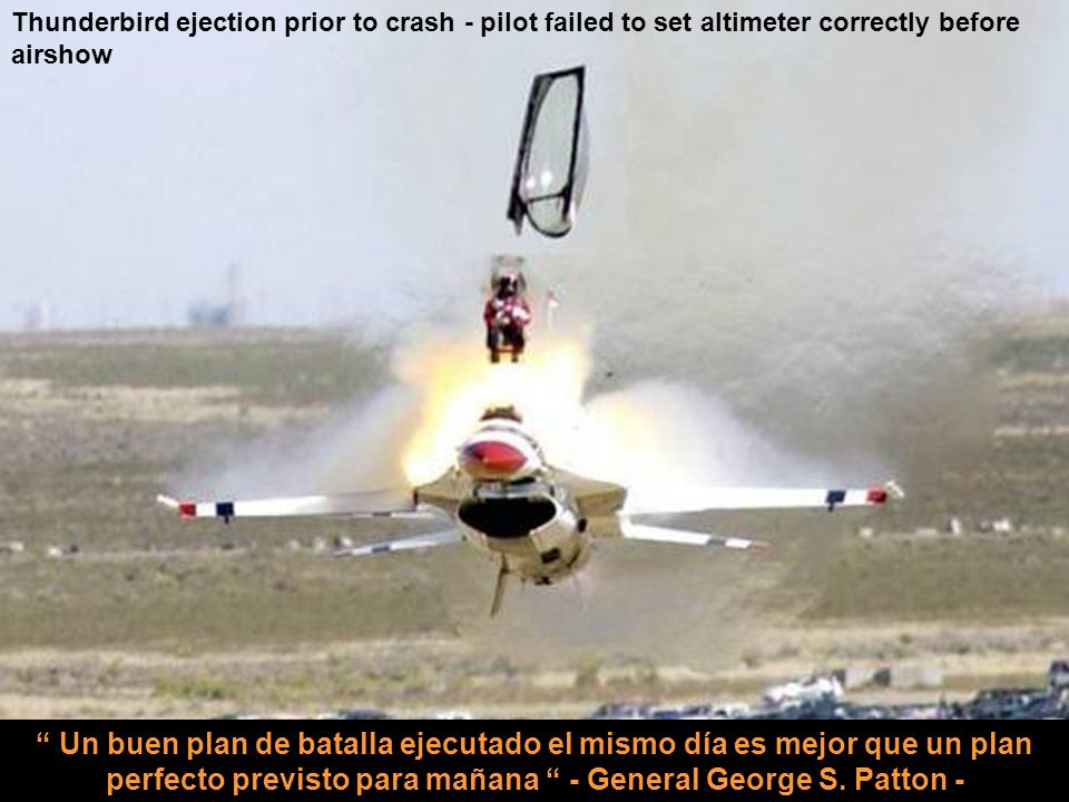 Thunderbird ejection prior to crash - pilot failed to set altimeter correctly before airshow