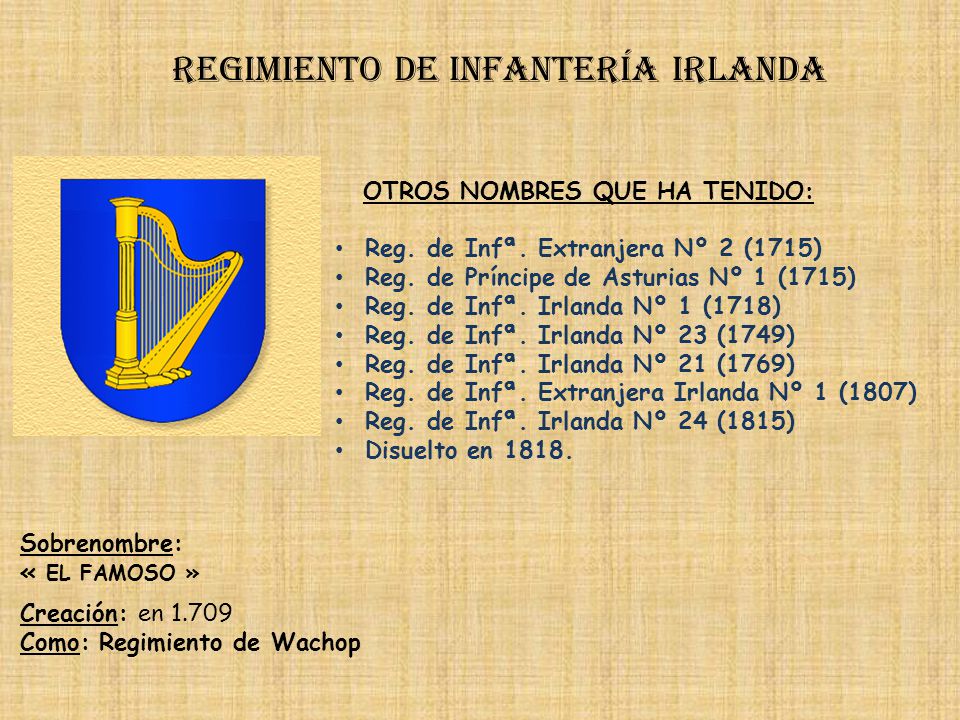 Regimiento de infantería irlanda