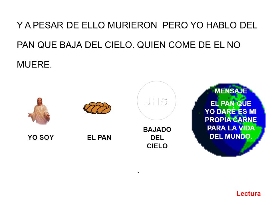 EL PAN QUE YO DARÉ ES MI PROPIA CARNE PARA LA VIDA DEL MUNDO.