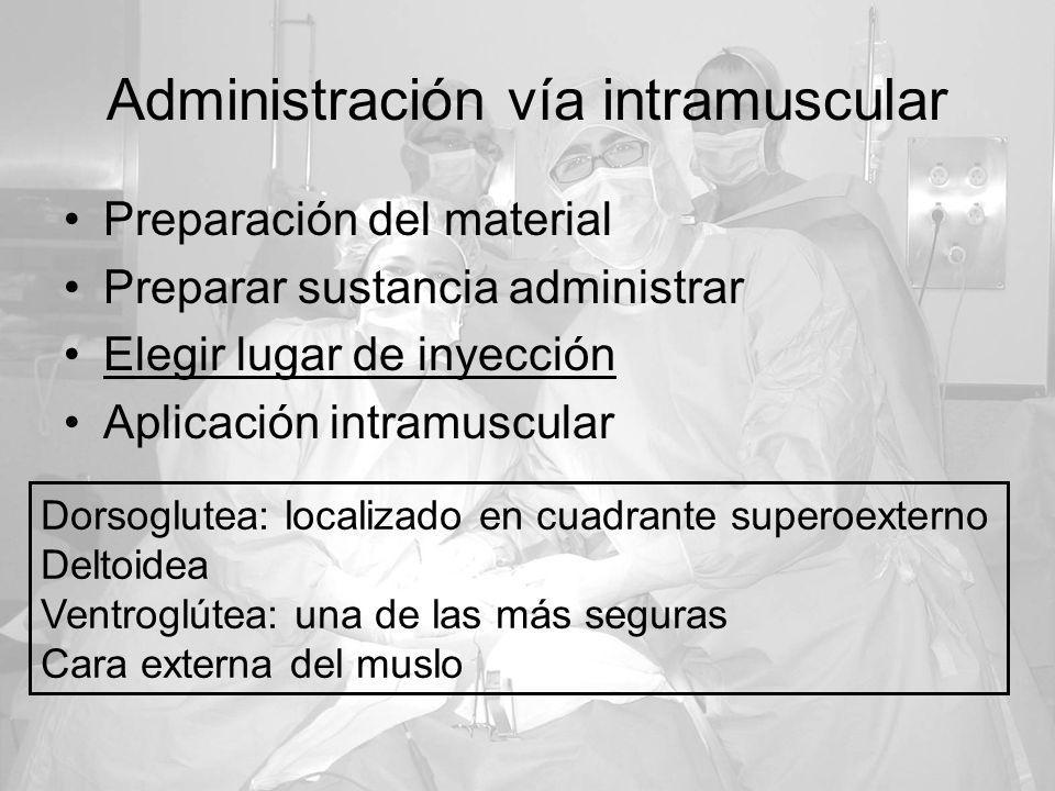 Administración vía intramuscular