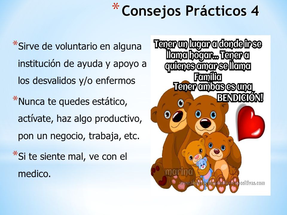 Consejos Prácticos 4 Sirve de voluntario en alguna institución de ayuda y apoyo a los desvalidos y/o enfermos.