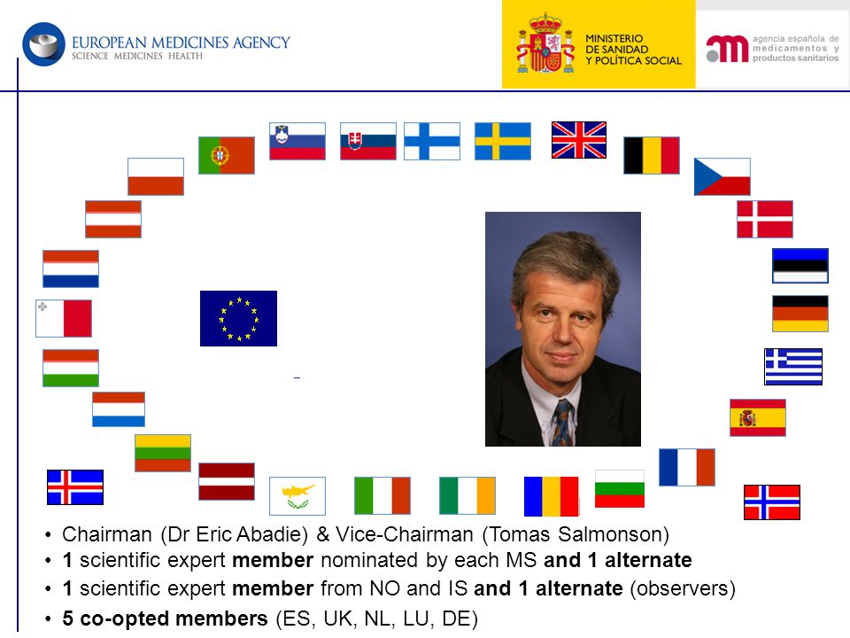 CHMP Chairman (Dr Eric Abadie) & Vice-Chairman (Tomas Salmonson)