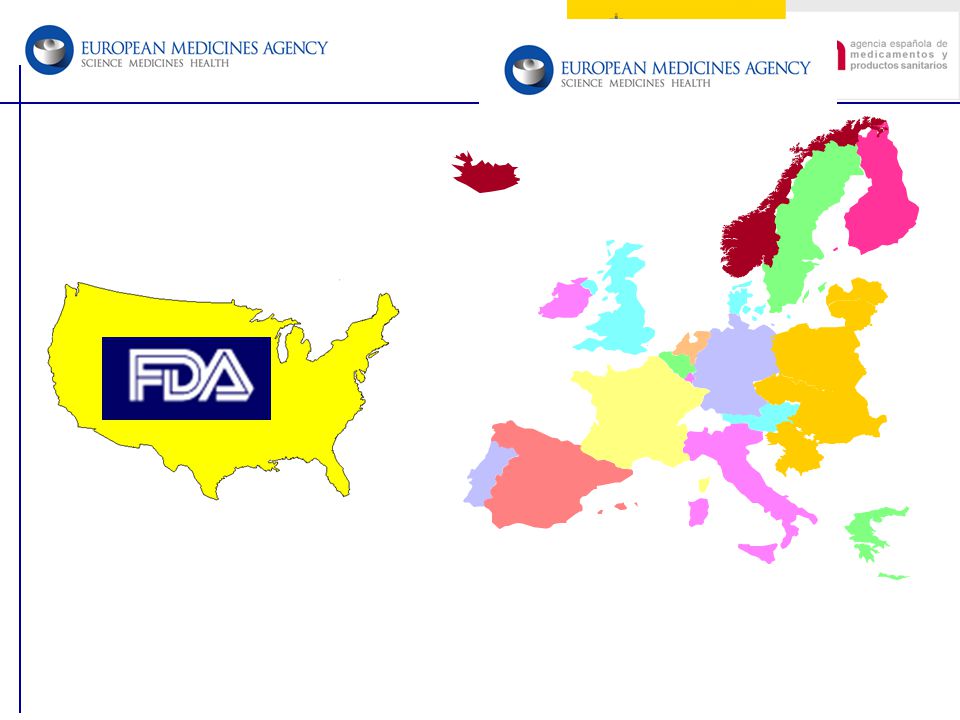 Well, that s the EU, in green the 15 courtiers forming the EU until 18 days ago. In Yellow the 10 countries joining the EU since one month ago. And Norway and Iceland, that although not officially member states of the EU actively participate in the drug regulatory process.