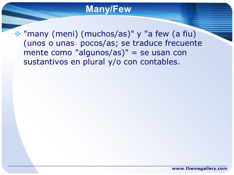 Many/Few