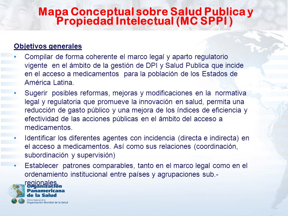 Mapa Conceptual sobre Salud Publica y Propiedad Intelectual (MC SPPI )