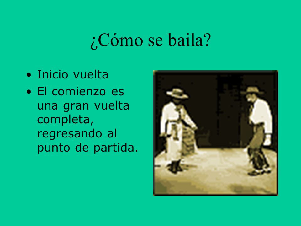 ¿Cómo se baila Inicio vuelta