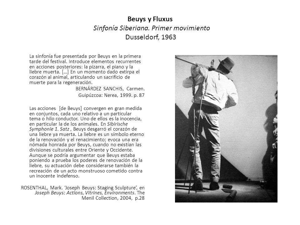 Beuys y Fluxus Sinfonía Siberiana. Primer movimiento Dusseldorf, 1963