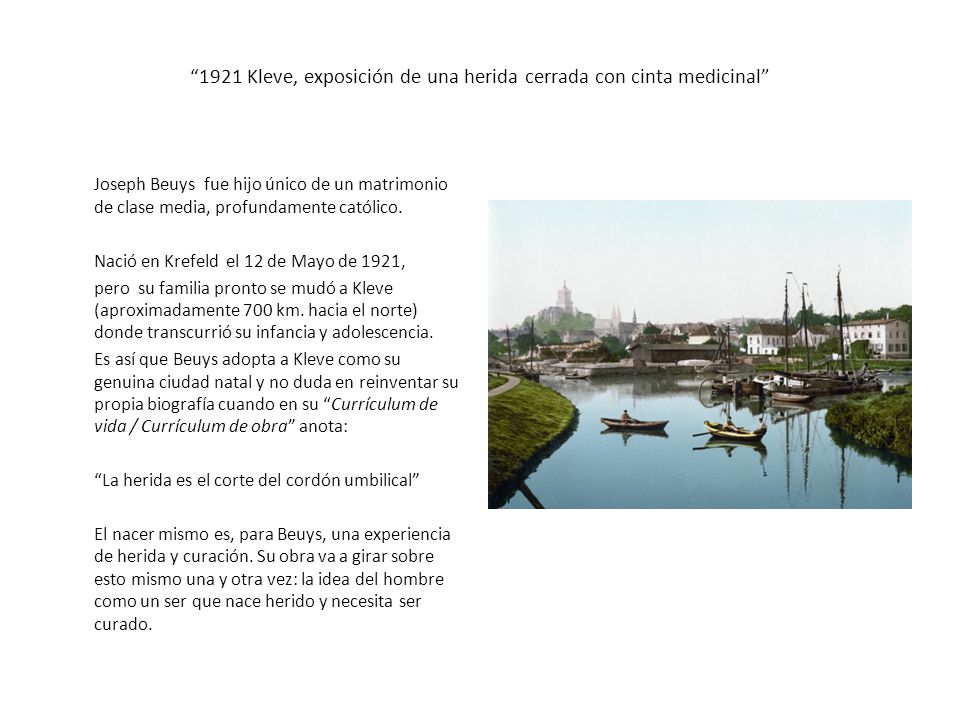 1921 Kleve, exposición de una herida cerrada con cinta medicinal