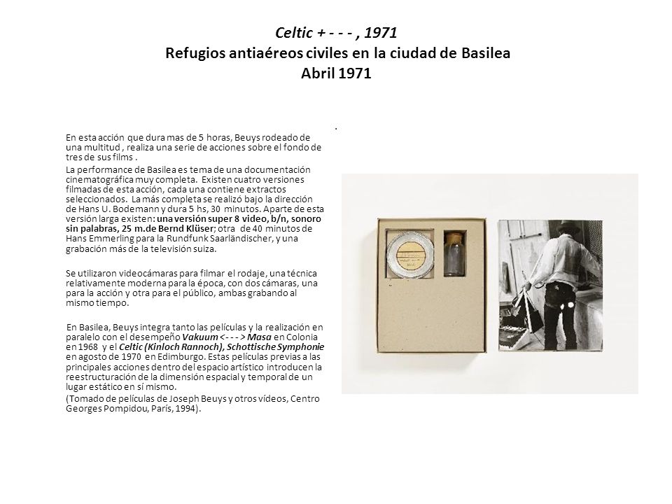 Celtic , 1971 Refugios antiaéreos civiles en la ciudad de Basilea Abril