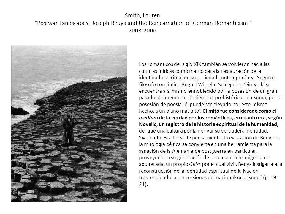 Smith, Lauren Postwar Landscapes: Joseph Beuys and the Reincarnation of German Romanticism