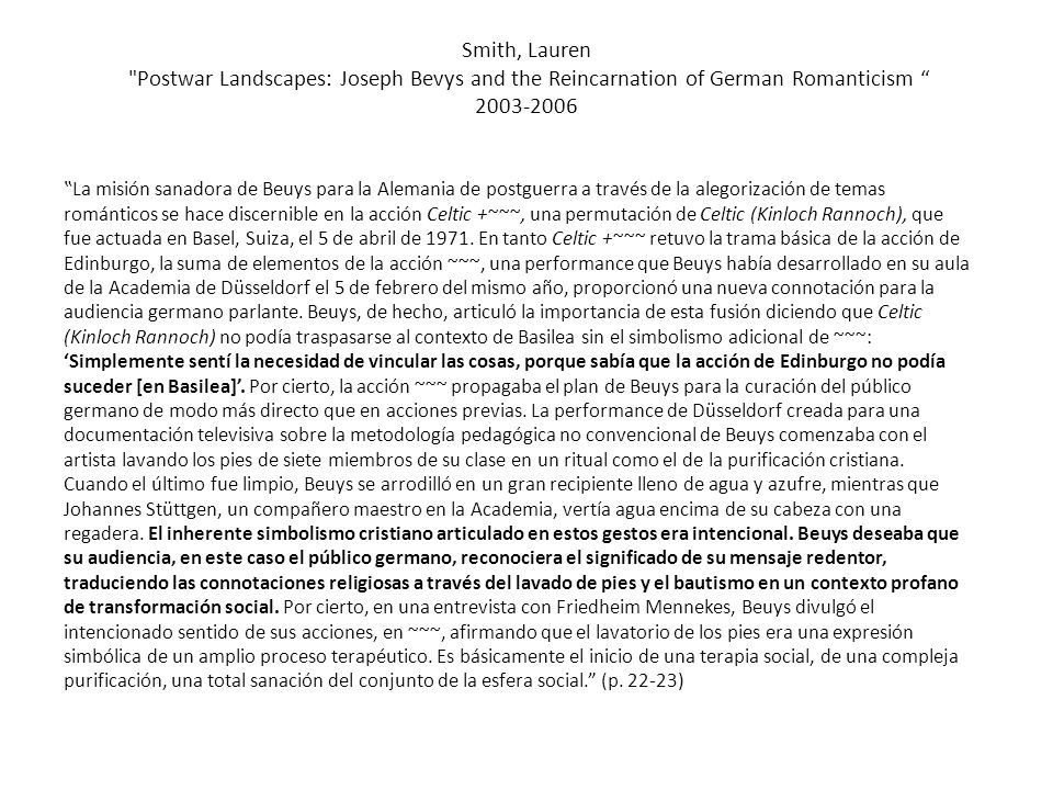 Smith, Lauren Postwar Landscapes: Joseph Bevys and the Reincarnation of German Romanticism