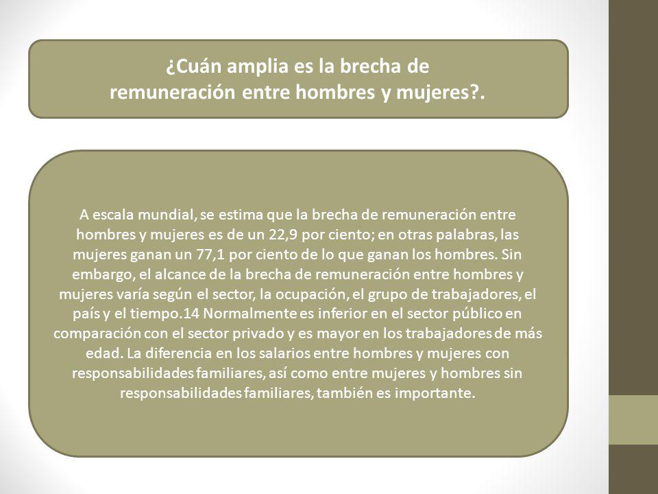¿Cuán amplia es la brecha de remuneración entre hombres y mujeres .