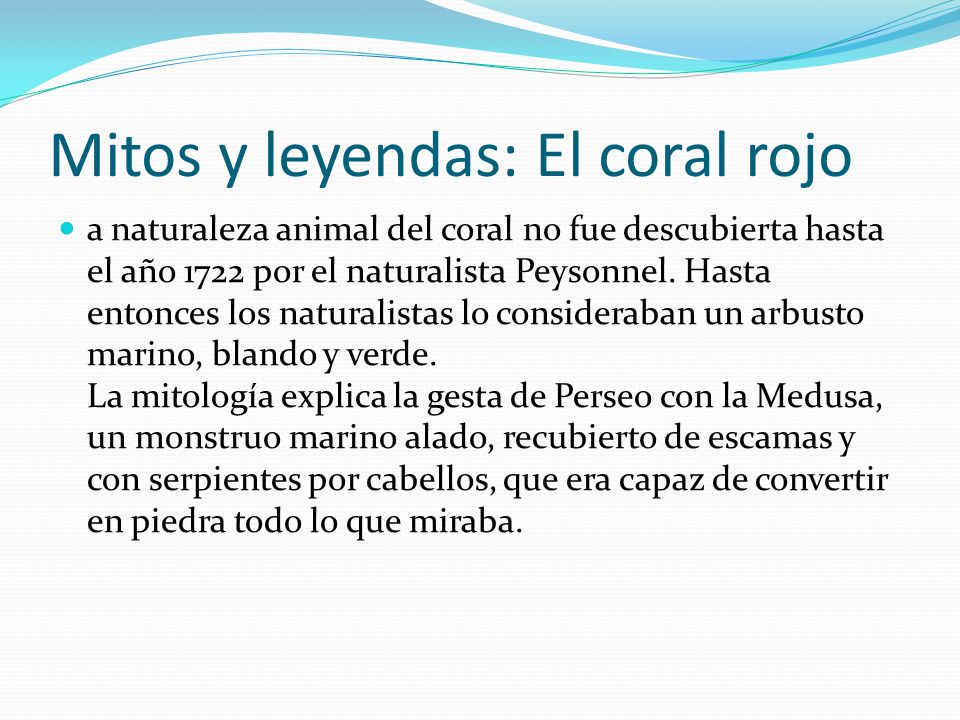 Mitos y leyendas: El coral rojo