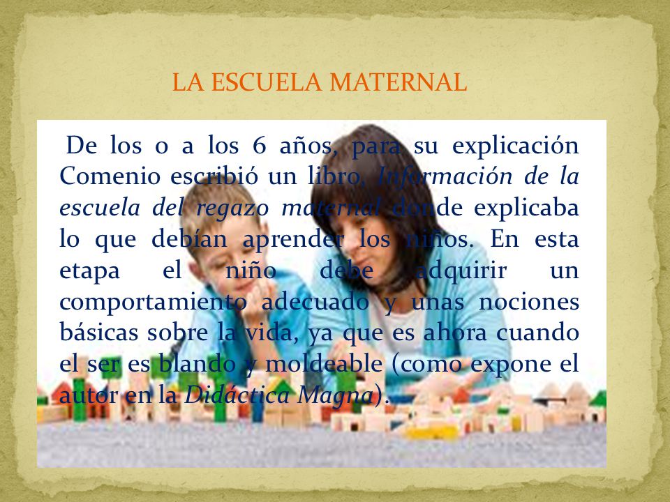LA ESCUELA MATERNAL