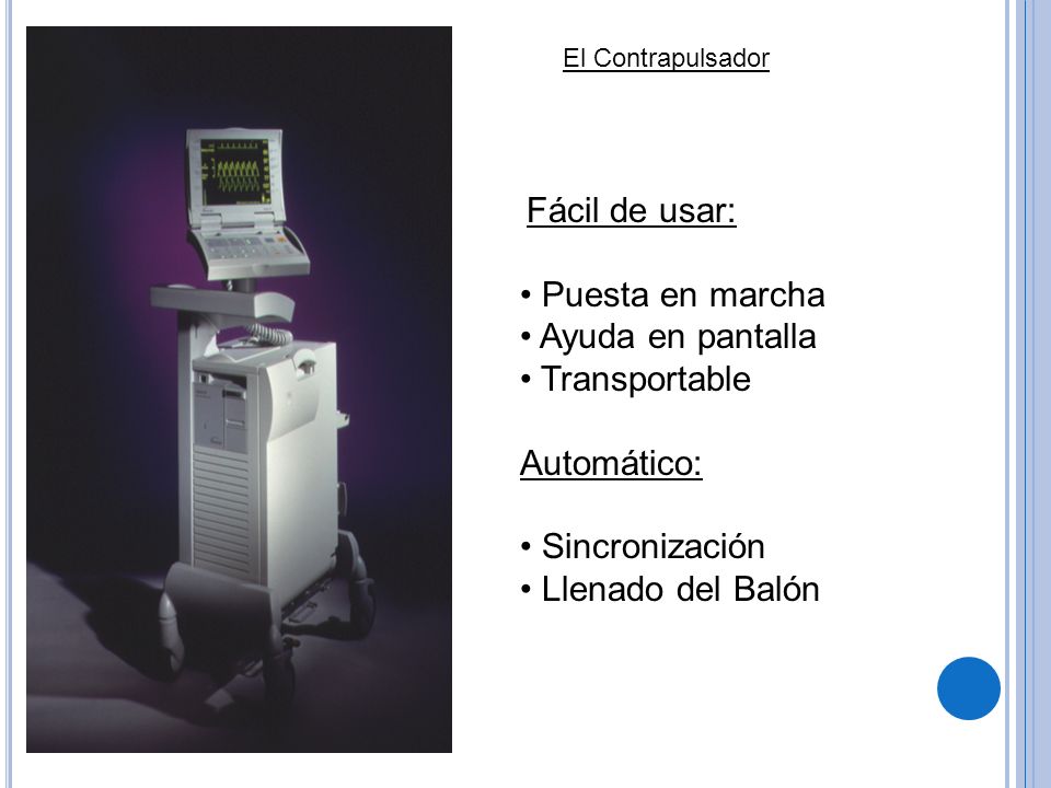 • Puesta en marcha • Ayuda en pantalla • Transportable Automático: