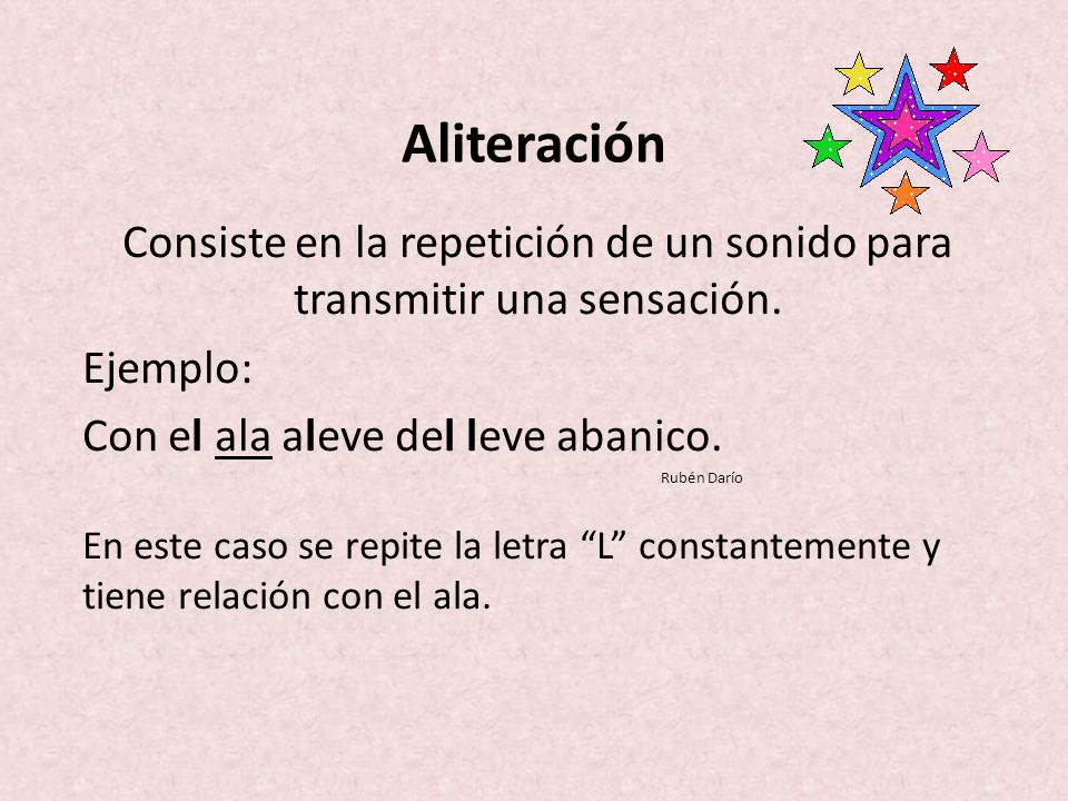 Consiste en la repetición de un sonido para transmitir una sensación.