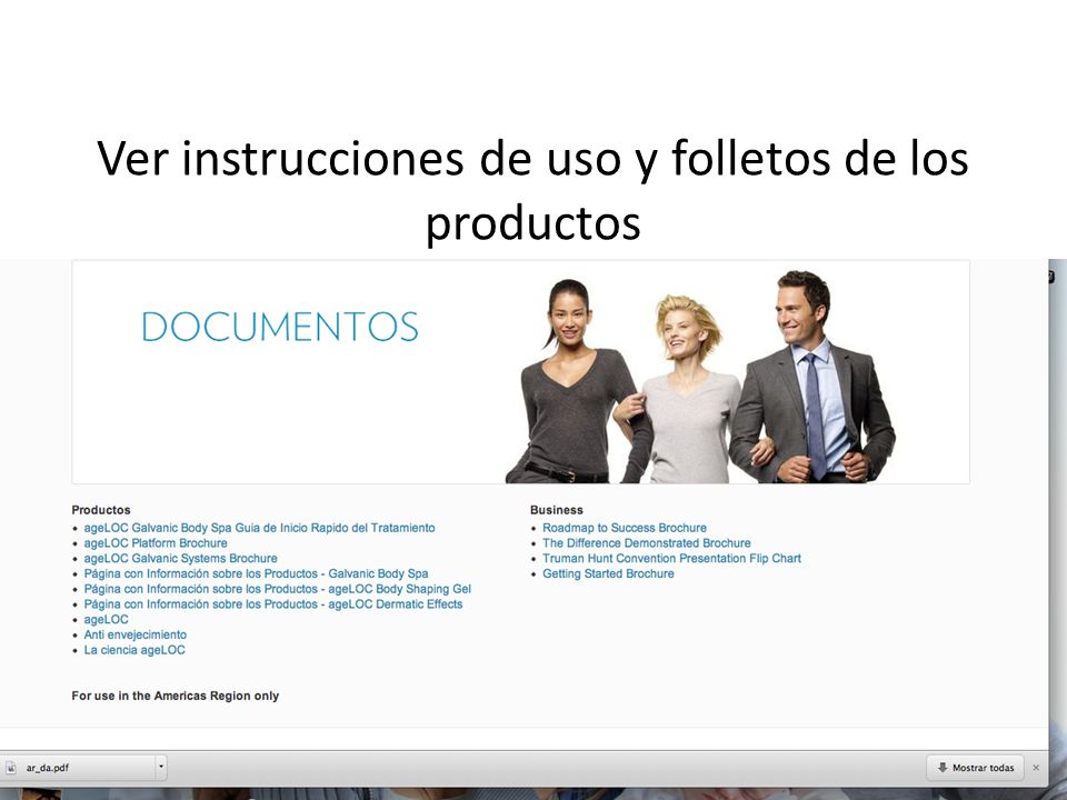 Ver instrucciones de uso y folletos de los productos