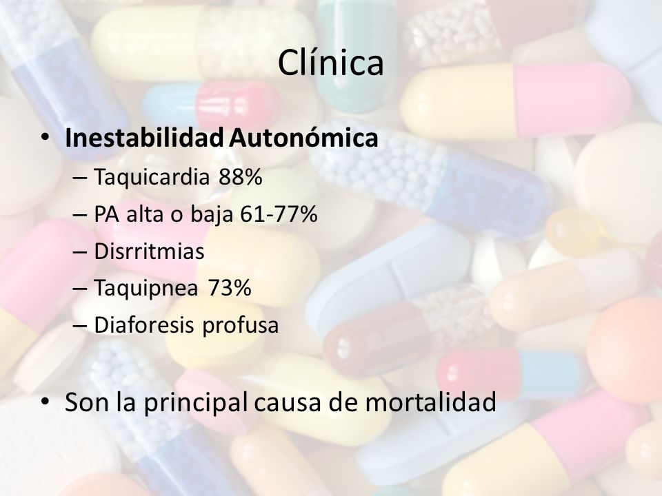 Clínica Inestabilidad Autonómica Son la principal causa de mortalidad
