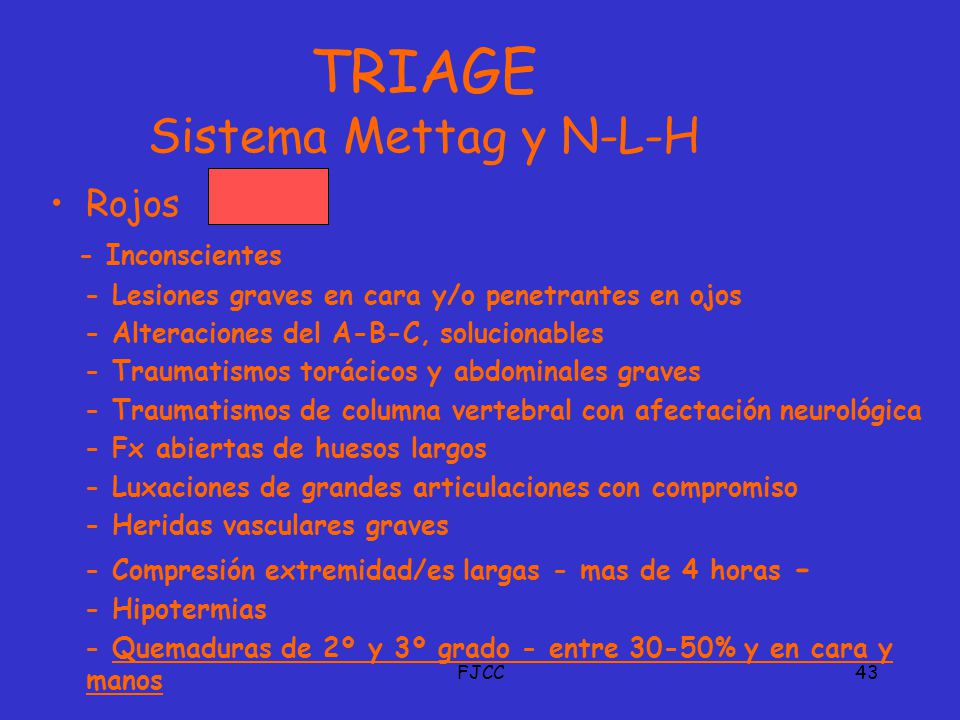 TRIAGE Sistema Mettag y N-L-H