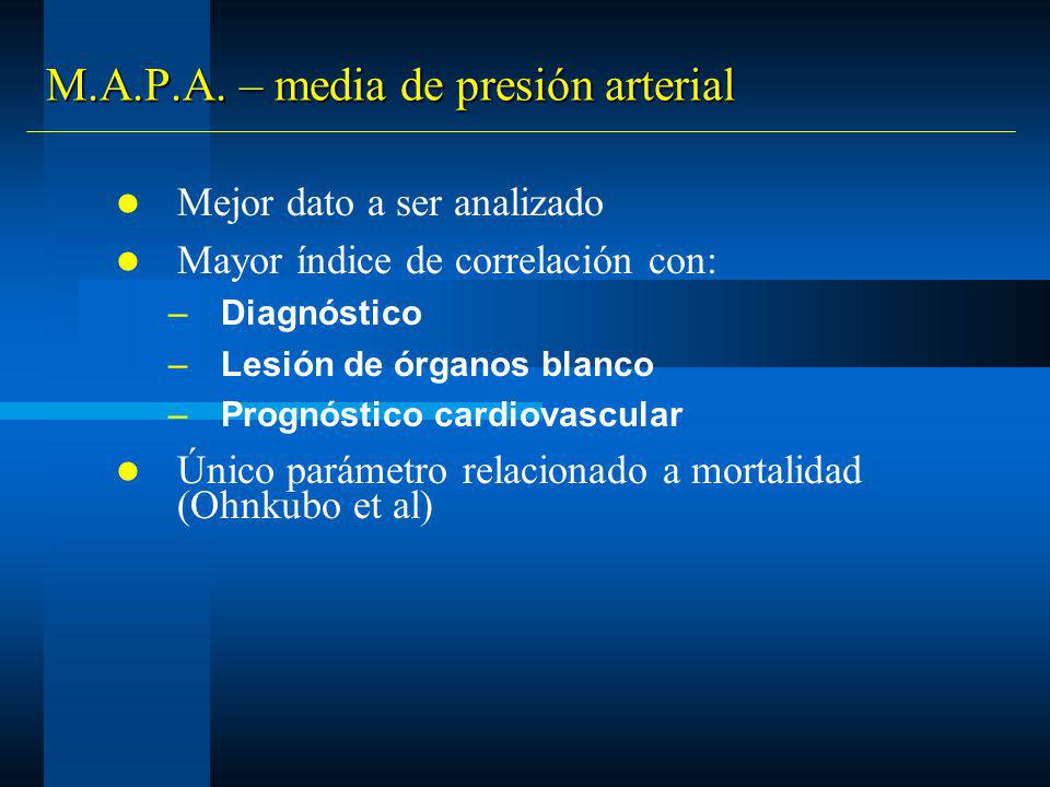 M.A.P.A. – media de presión arterial