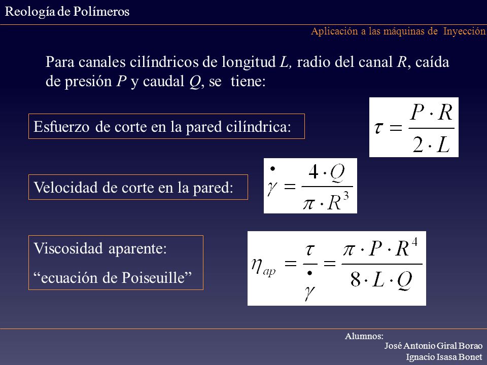 Esfuerzo de corte en la pared cilíndrica: