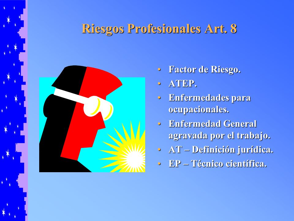 Riesgos Profesionales Art. 8