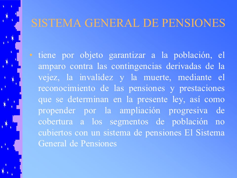 SISTEMA GENERAL DE PENSIONES