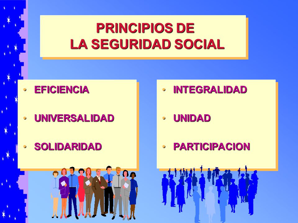PRINCIPIOS DE LA SEGURIDAD SOCIAL