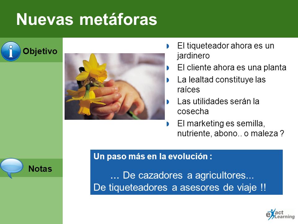 Nuevas metáforas De tiqueteadores a asesores de viaje !!