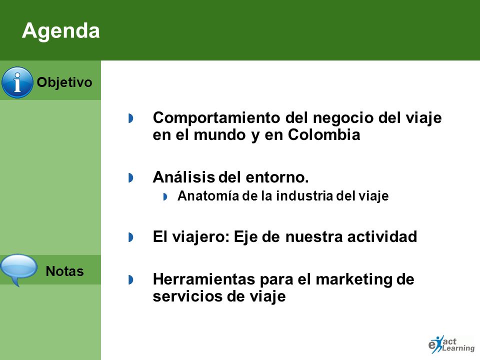 Agenda Comportamiento del negocio del viaje en el mundo y en Colombia