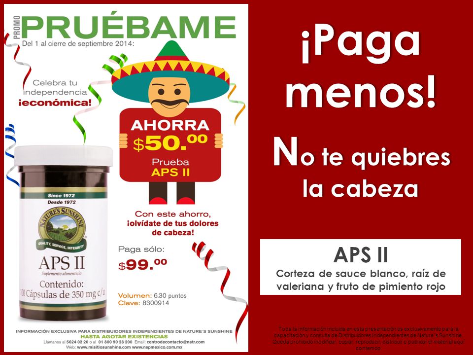 Corteza de sauce blanco, raíz de valeriana y fruto de pimiento rojo